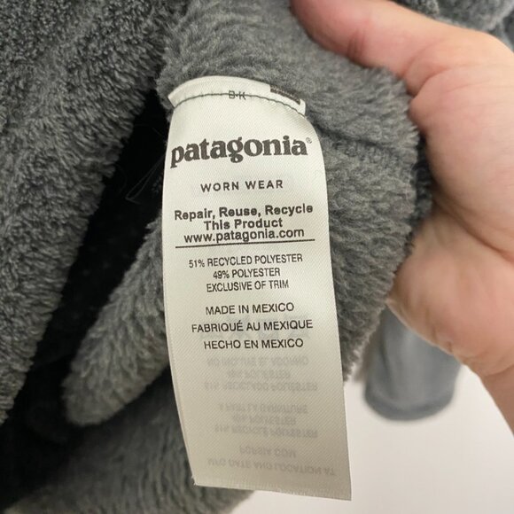 Patagonia Re-Tool Snap-T Fleece Pullover Jacket Grey Blue Womens Medium - Picture 4 of 5